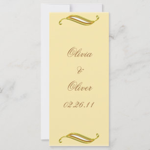 Carte Mariage d'or