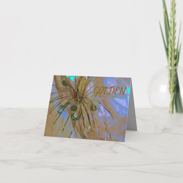 Carte Mariage d'or Félicitations 50 ans (Devant)