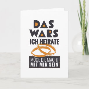 Carte Mariage drôle allemand