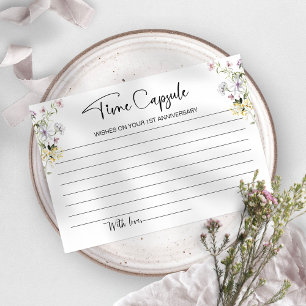 Carte mariage du premier anniversaire de temps