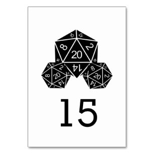 Carte Mariage Ebony D20 Dice