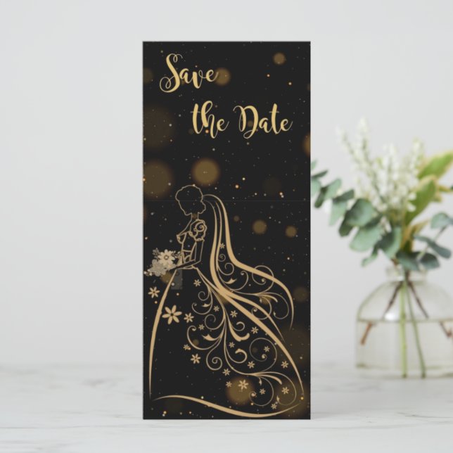 Carte Mariage élégant (Debout devant)