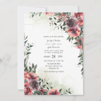 Mariage Élégant à l'Aquarelle Fleurie Violette