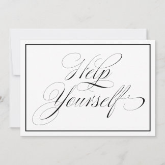 Carte Mariage élégant Aidez-Vous À Signe