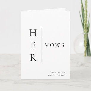 Carte Mariage Ellesmere Her Vows