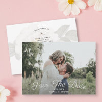 Mariage Enregistrer la date Photo Joli sac floral