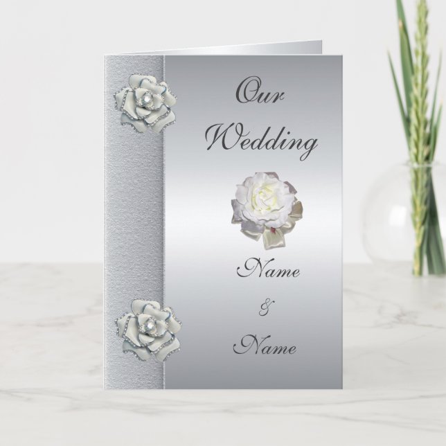Carte mariage Enregistrer la date Silver Grey (Devant)
