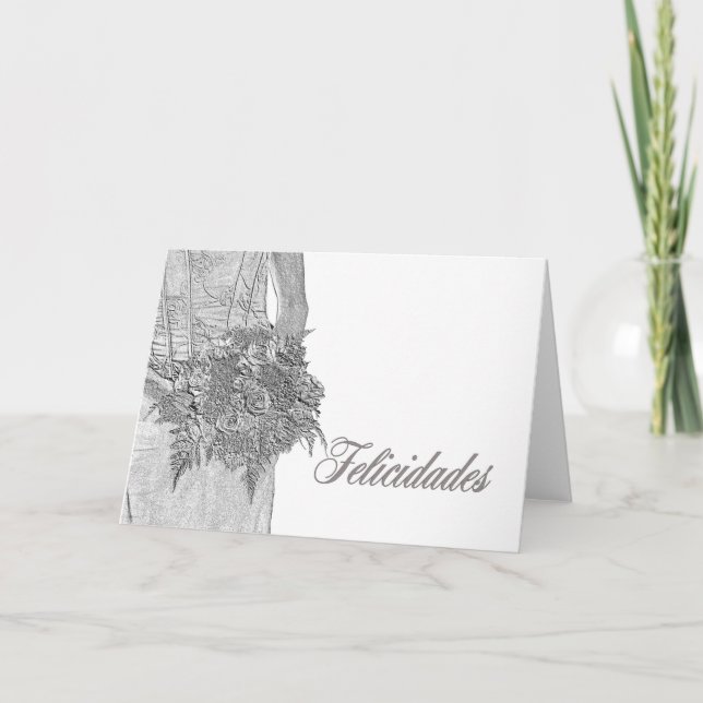 Carte Mariage espagnol félicitations (Devant)