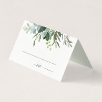 Carte Mariage Eucalyptus Green Foliing