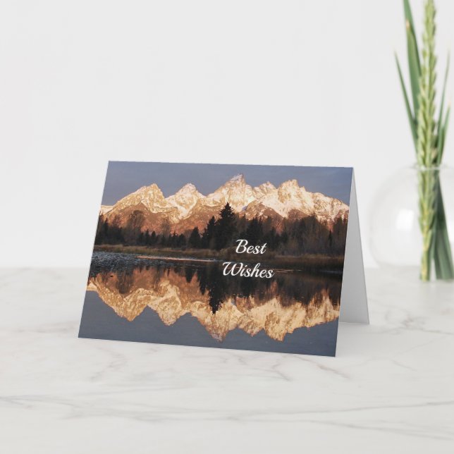 Carte Mariage Félicitations à Mountain Reflection (Devant)