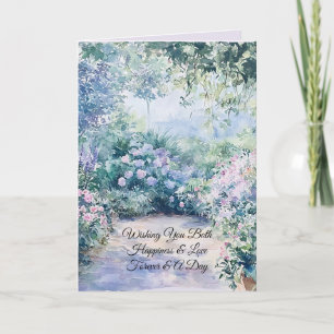 Carte Mariage Fleuriste Romantique Violet Lavande