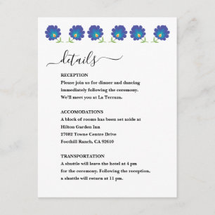 Carte Mariage Floral Mexicaine