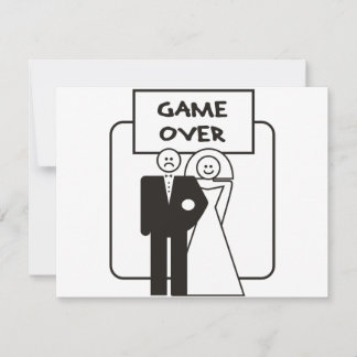 Carte Mariage Game Over