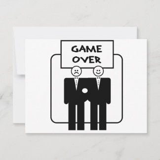 Carte Mariage "Game Over" (Homosexuel)