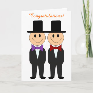 Carte Mariage Gay Bowtie Grooms