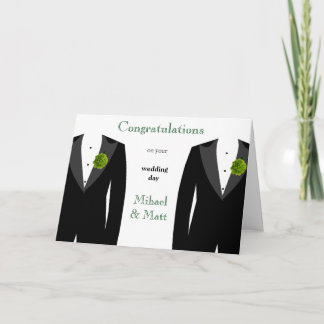 Carte Mariage Gay Carnation Verte pour les chambre