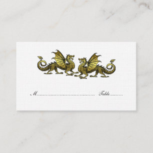 Carte Mariage Gold Elegant Dragons