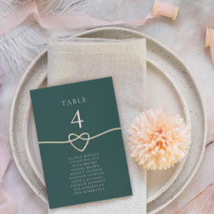 Carte Mariage Gold Emerald Green