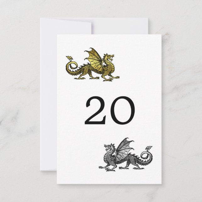 Carte Mariage Gold Silver Dragon (Devant)