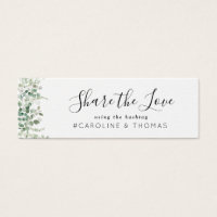 Carte mariage hashtag watercolor greenergie