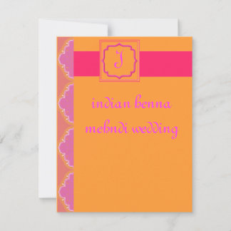 Carte mariage henné indien