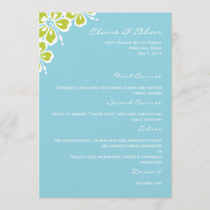Carte Mariage Hibiscus Delft - Sky Blue
