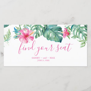Carte Mariage Hibiscus Tropical Trouvez Votre Siège