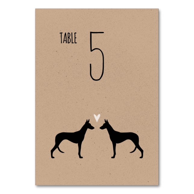 Carte Mariage Ibizan Hound Silhouettes (Par défaut)