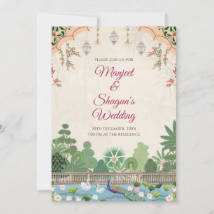 Carte mariage indienne numérique Invitation au mar