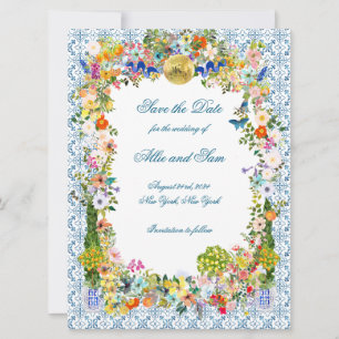 Carte Mariage inviter ou enregistrer la Date Garden Disc