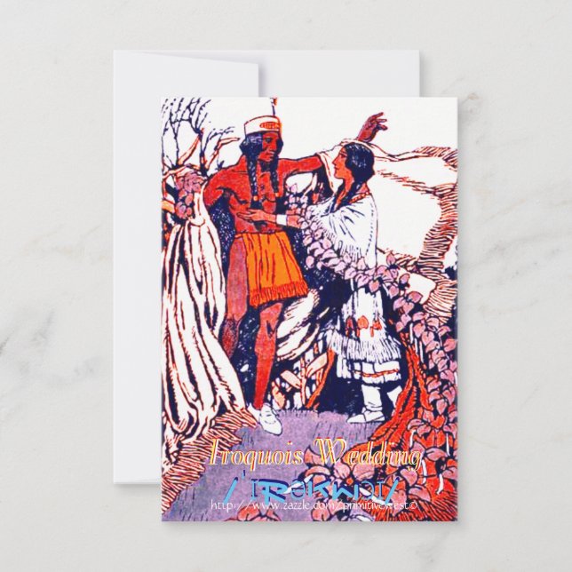 Carte "Mariage iroquois" (Devant)