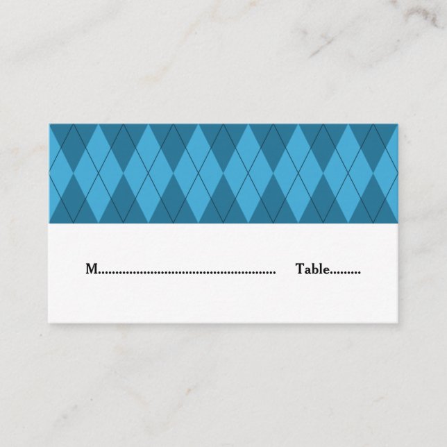 Carte Mariage Jacquard bleu (Devant)