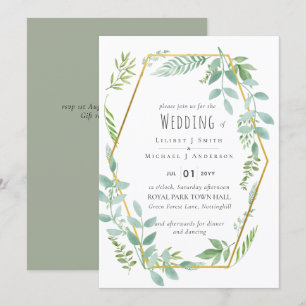 Carte Mariage jardin verdoyant