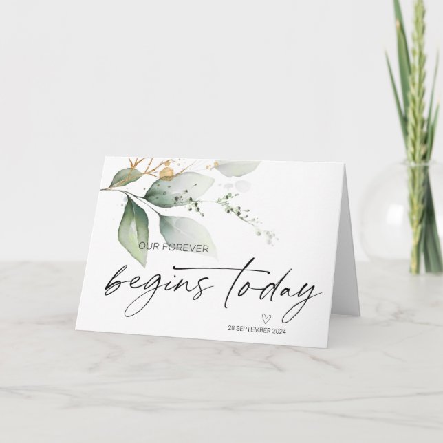 Carte Mariage Jour de la salle Mariée Notre Forever comm (Devant)