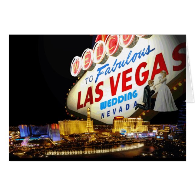 Carte mariage Las Vegas (Devant horizontal)