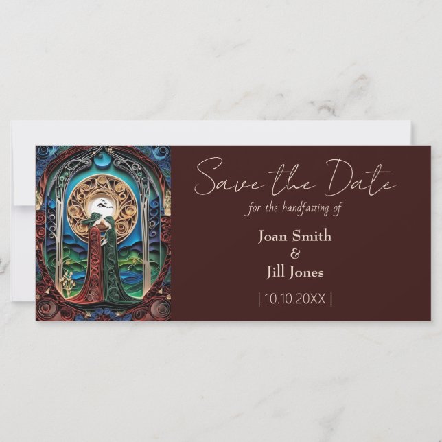 Carte Mariage lesbien Enregistrer la date (Devant)