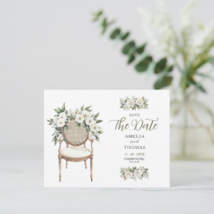 Carte Mariage Luxuriant de Verdure Enregistrez la Date