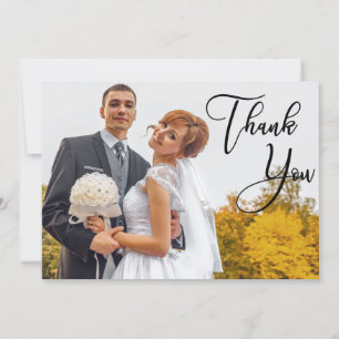 Carte Mariage manuscrit moderne 2 Merci photo