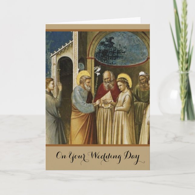 Carte Mariage Mariage catholique Fiançailles mariée (Devant)