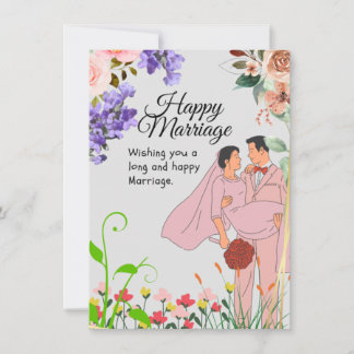 Carte Mariage mariage heureux