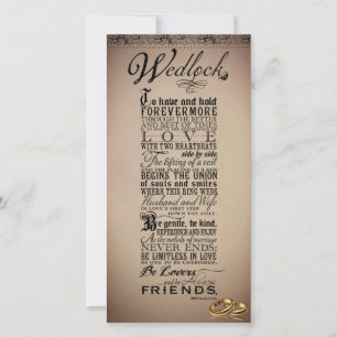 Carte Mariage mariage Mariage Poème original