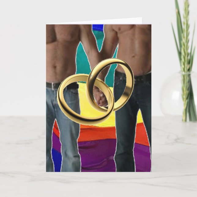 Carte Mariage masculin (Devant)