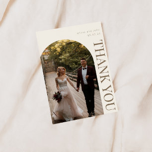 Carte Mariage Merci avec photo
