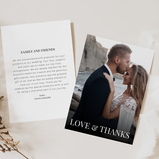 Carte Mariage Merci avec photo et message (Créateur téléchargé)