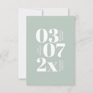 Carte Mariage minimaliste moderne, graphique enregistrer
