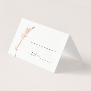 Carte Mariage minimaliste Pampas Grass Blush
