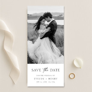 Carte Mariage minimaliste photo marque-page Save the Dat