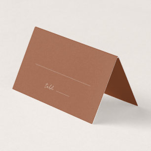 Carte Mariage minimaliste simple Burange Orange