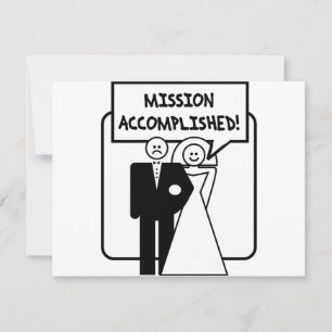 Carte Mariage "Mission accomplie"
