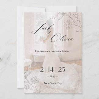 Carte mariage moderne